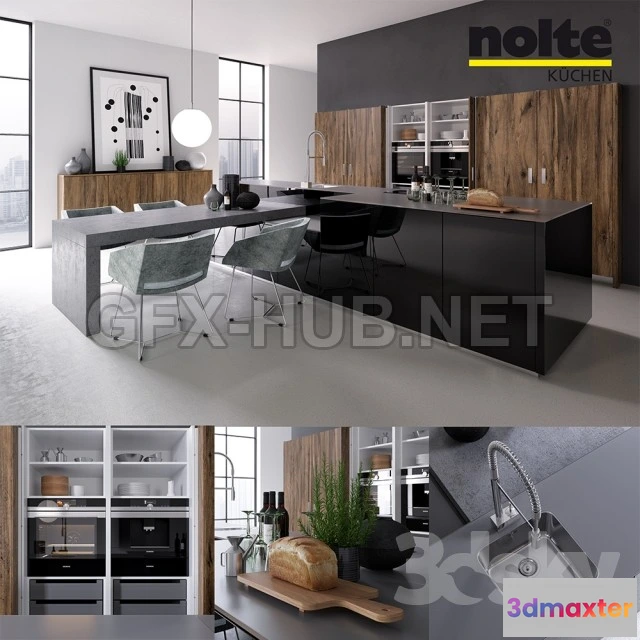 1084368 - Kitchen NOLTE Legno (vray GGXcorona PBR) - 217925