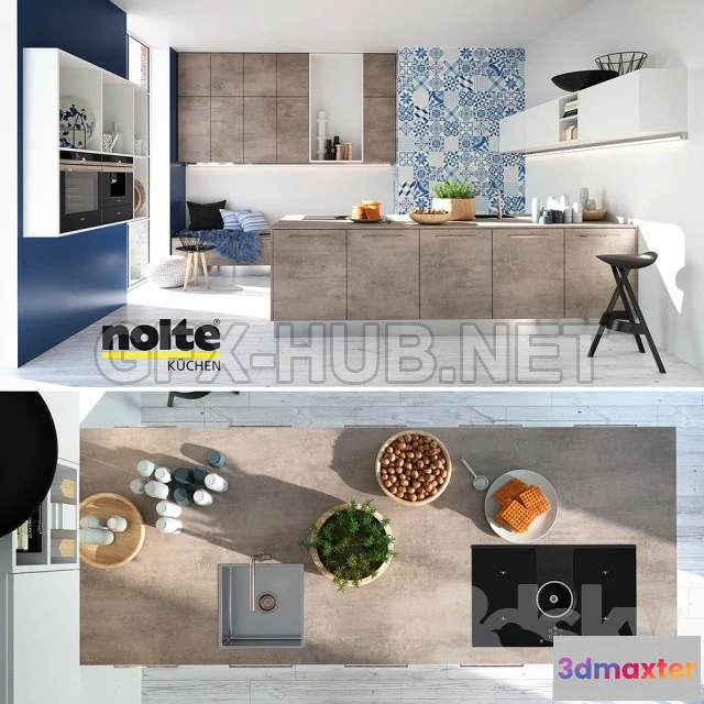 1084372 - Kitchen NOLTE Stone (vray GGXcorona PBR) - 217929