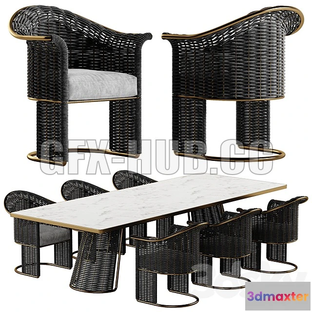 1090776 - Rugiano Marina Dining Set - 224333