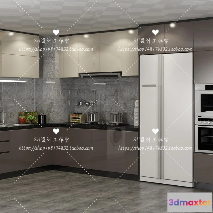 1140940 - Kitchen Cabinets - 3D Models - 0001
