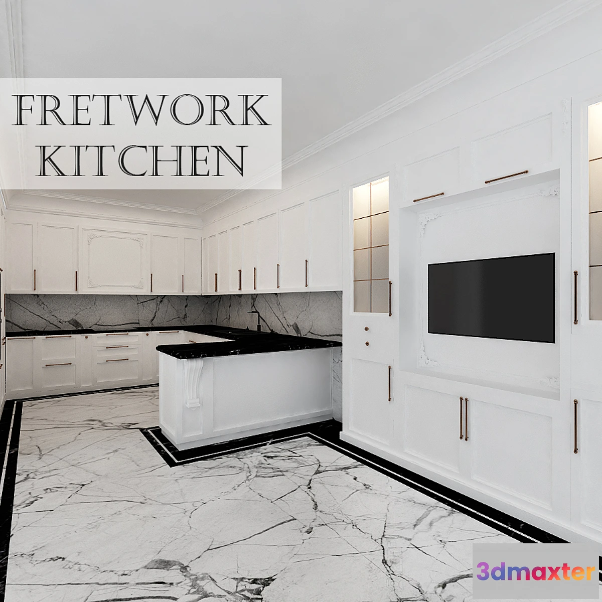 1280604 - Fretwork Kitchen 3D Max