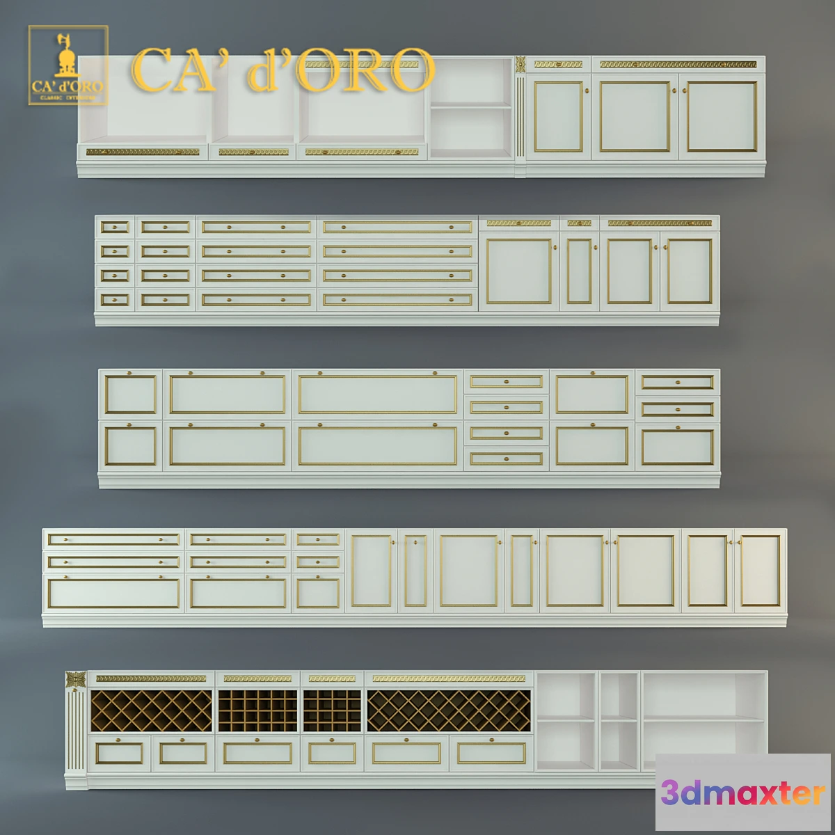 1281702 - Floor cabinets Fortuna CA ‘d’Oro - No.2 3D Max