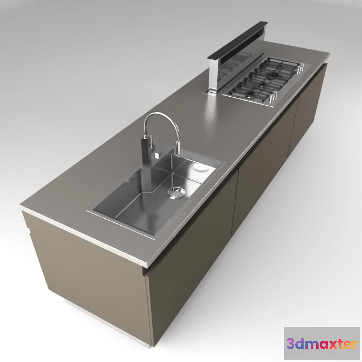 1282572 - Kitchen Island - No.2 3D Max