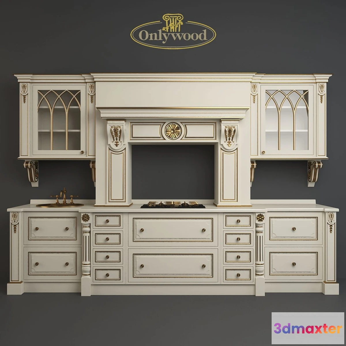 1283372 - Kitchen ONLYWOOD BIATRICE - No.2 3D Max