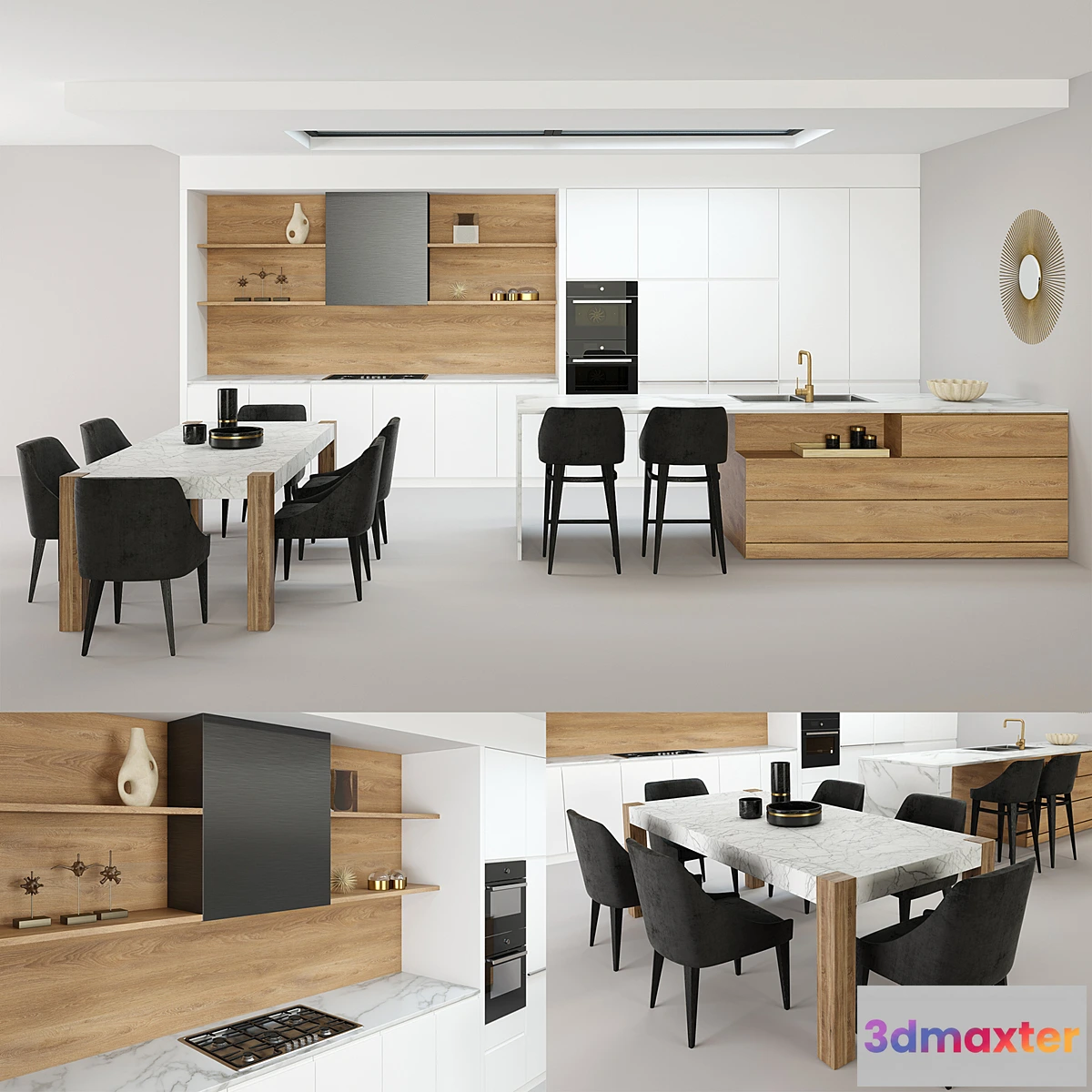 1291055 - white kitchen 3D Max