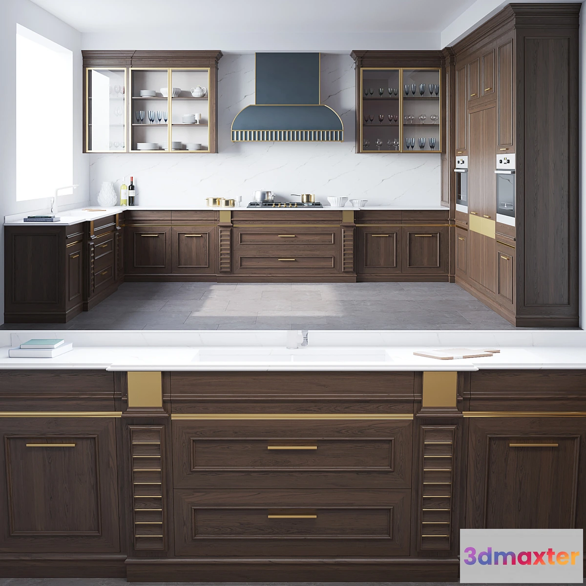 1306338 - Kitchen Ginepro Lago Mobili 3D Max