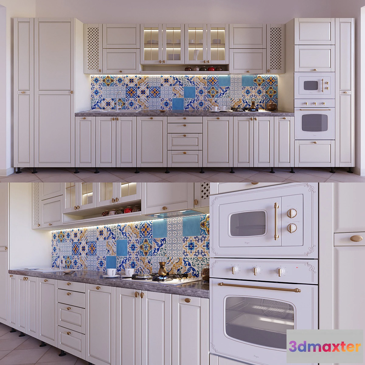 1306429 - Kitchen with majolica 3D Max