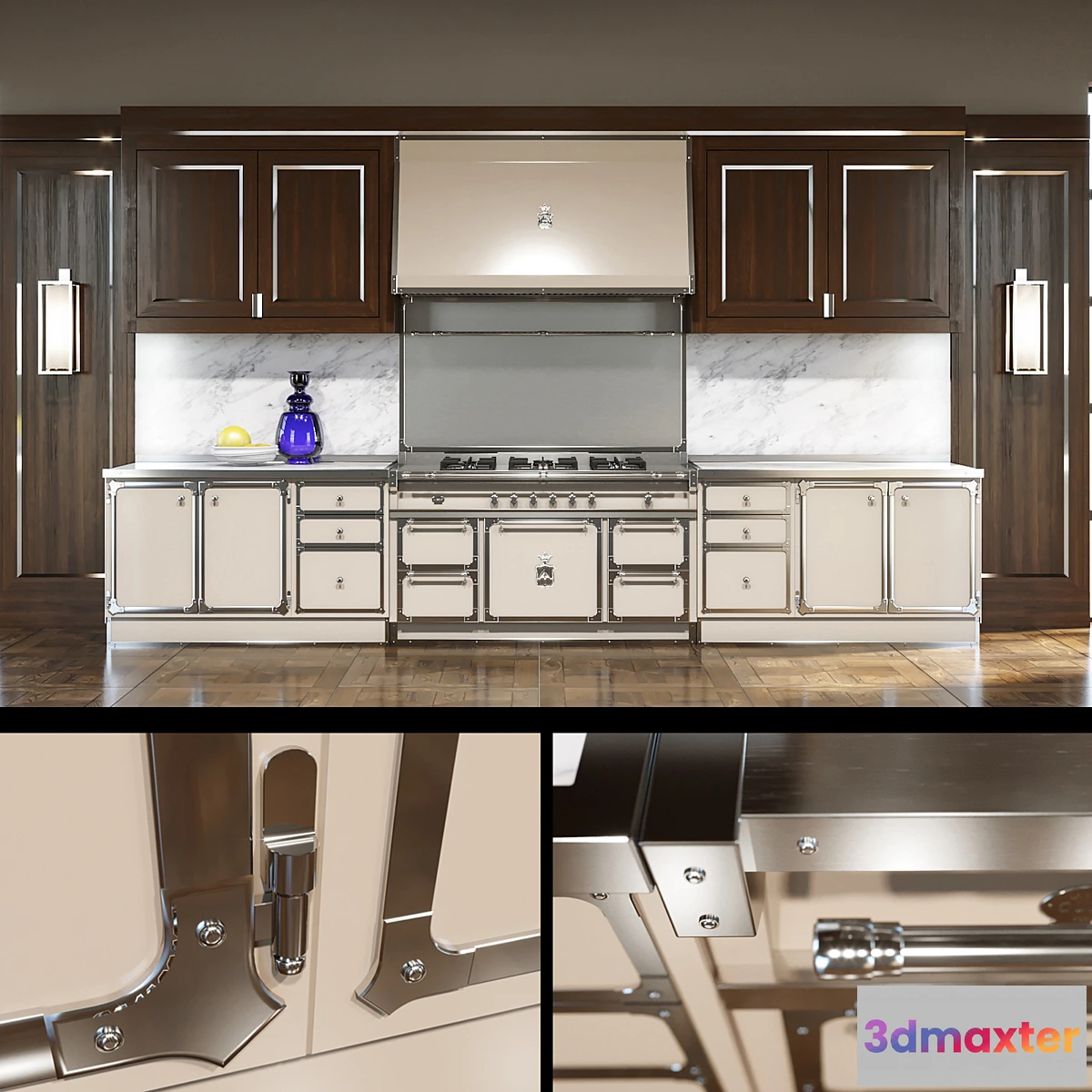 1339090 - Kitchen GULLO AVANA PEARL & SATIN NICKEL 3D Max