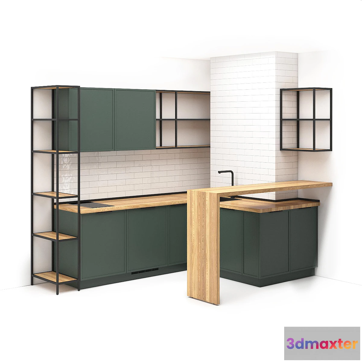 1355310 - Small kitchen in studio apartment 02 - No.2 3D Max