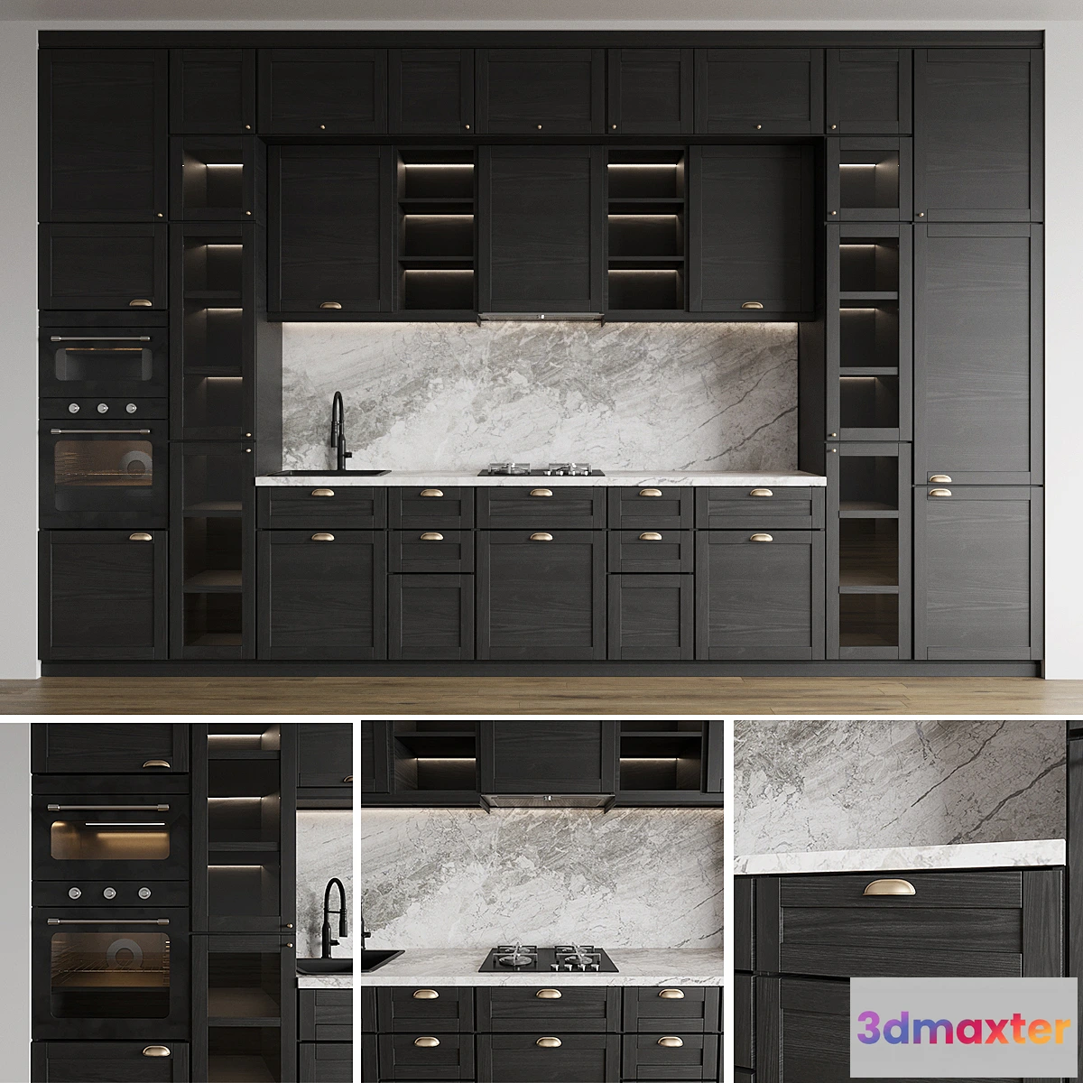 1356013 - Modern kitchen IKEA LERHUTTAN 3D Max