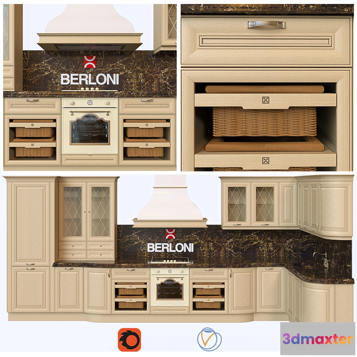 1391900 - Berloni - Sheraton (frassino_naturale) 3D Max
