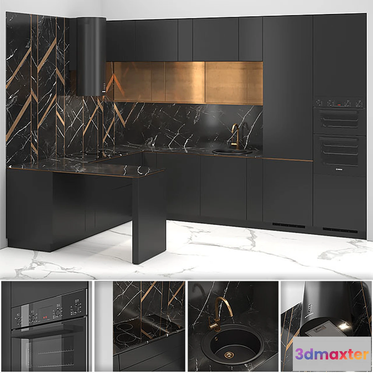 1396758 - Kitchen INGE C-shaped 3D Max