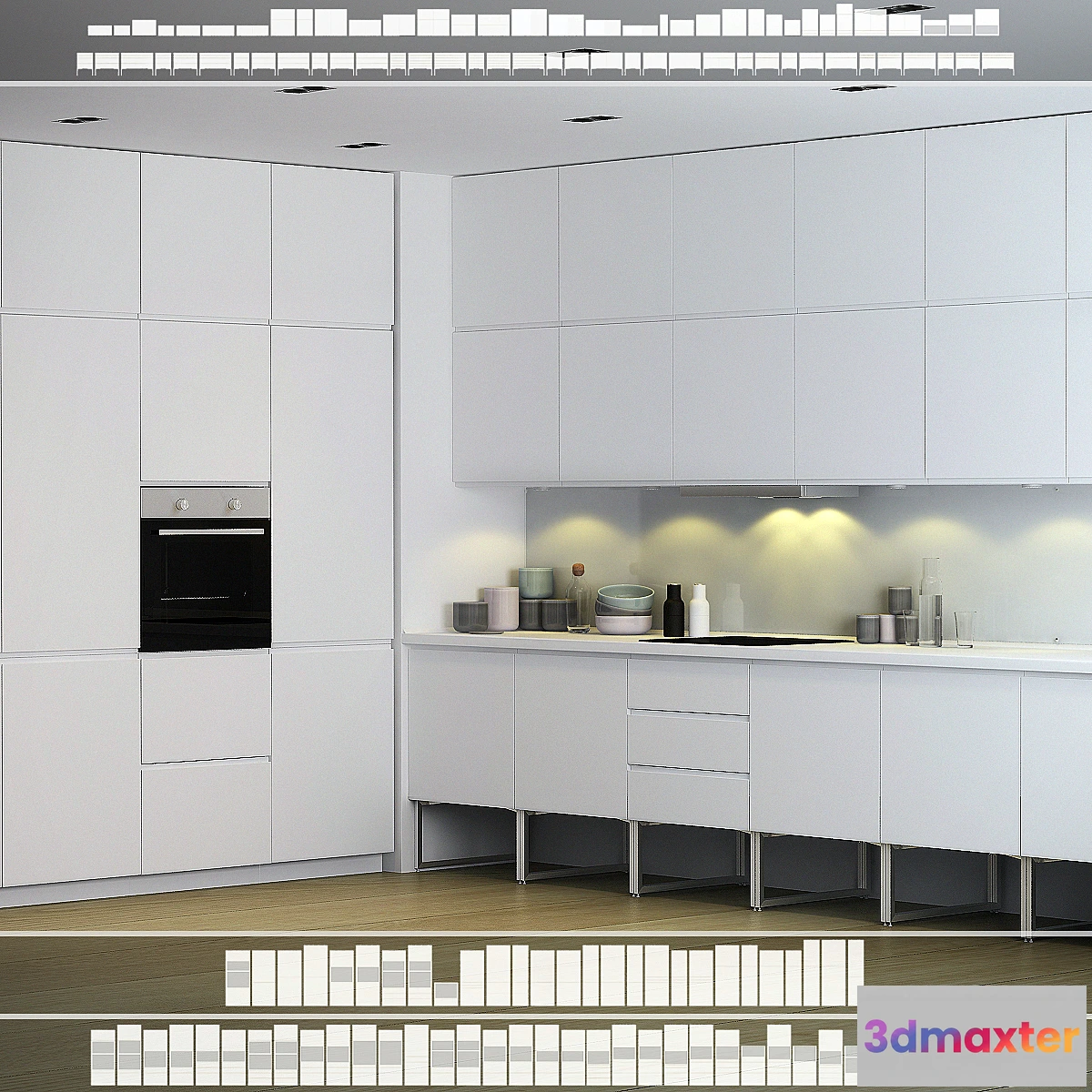 1398198 - IKEA Kitchen Vokstorp _ Limhamn. 3D Max