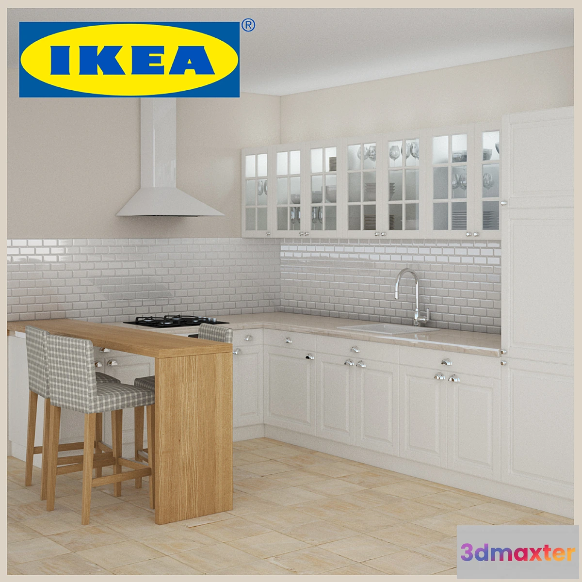 1406016 - IKEA  Faktum  Lindigo off-white 3D Max