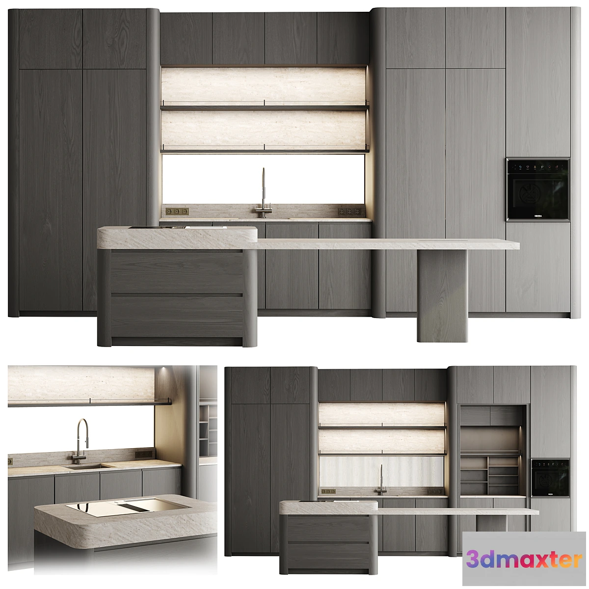 1410394 - kitchen cabinet with island 01 3D Max