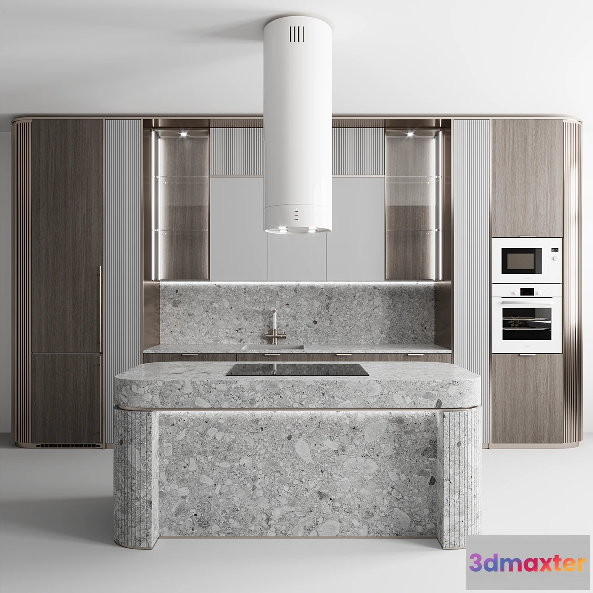 1412726 - Kitchen №129 “Wood and Concret” 3D Max