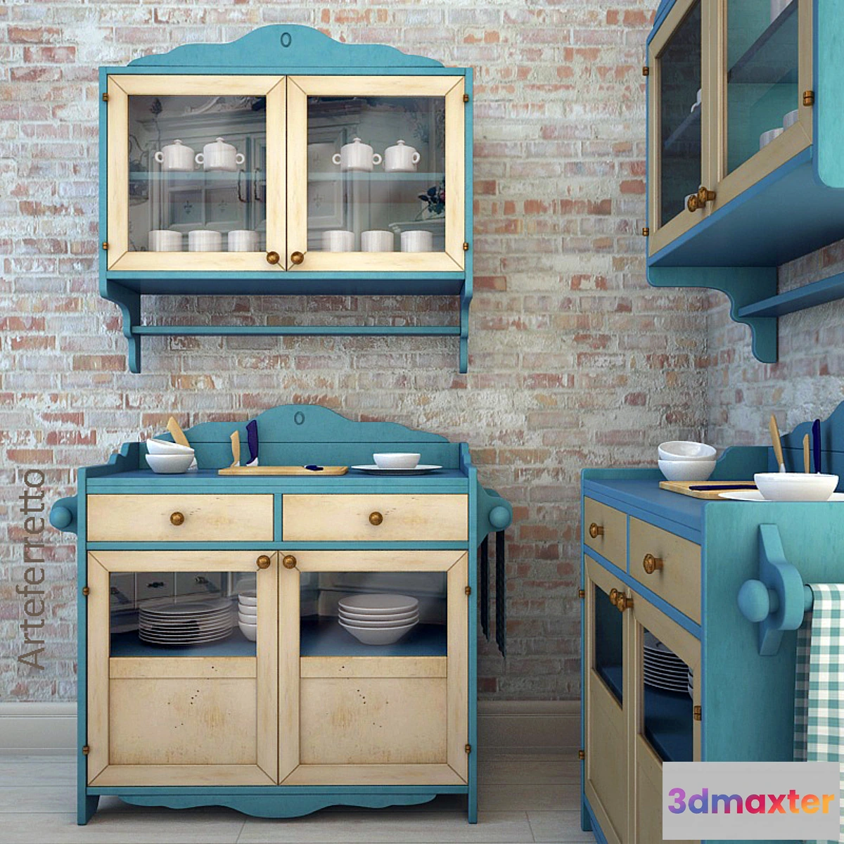 1417228 - arteferretto cabinet and wall cabinet 3D Max