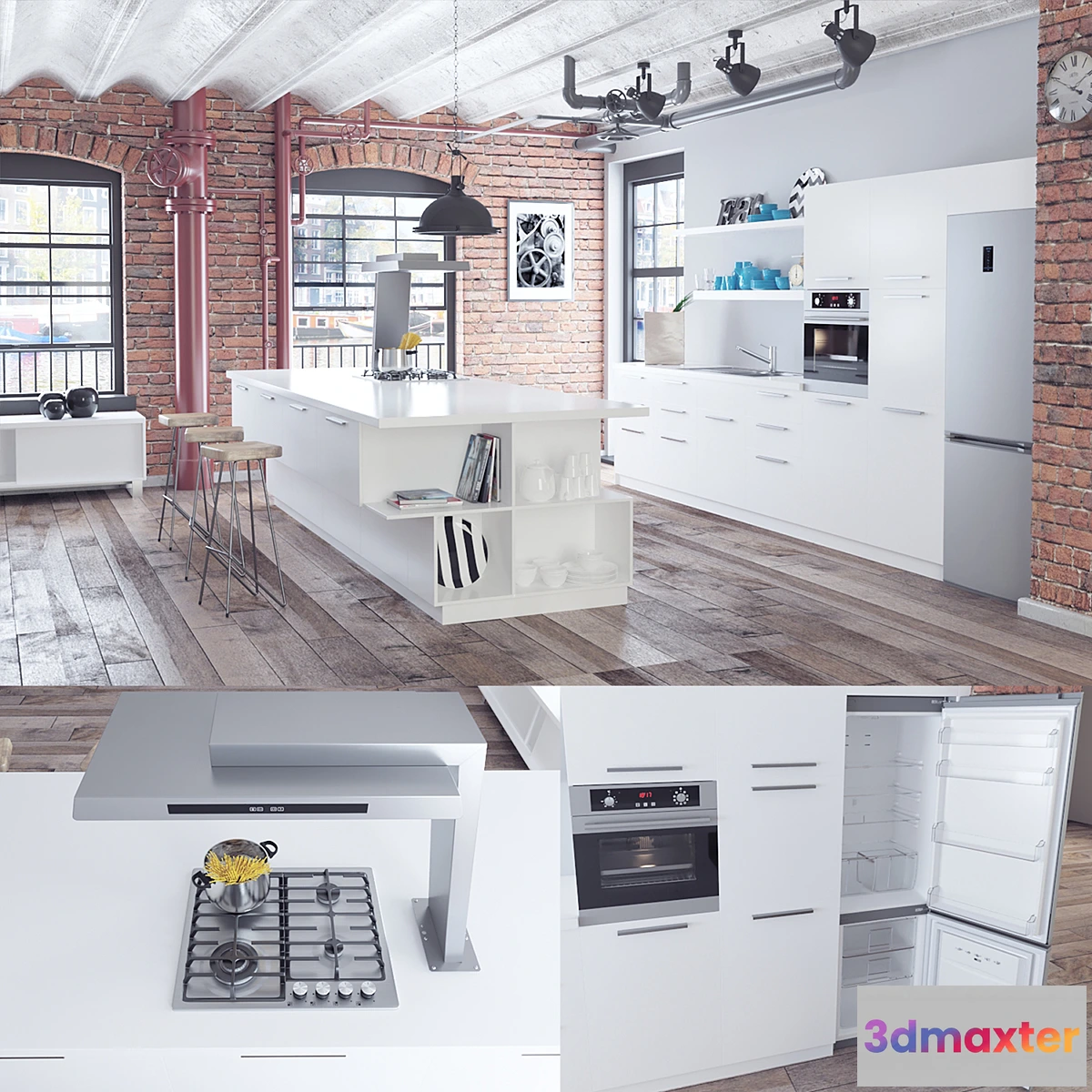 1418146 - Kitchen Loft 3D Max
