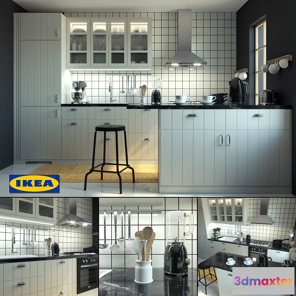 1423198 - Kitchen IKEA HITARP 3D Max