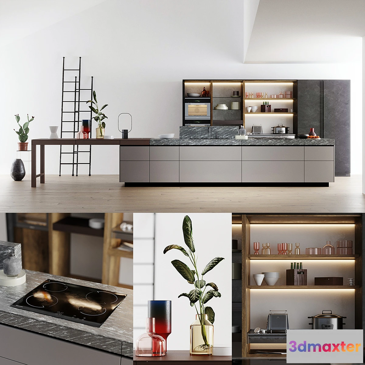 1425628 - VALCUCINE Genius Loci Kitchen 3D Max