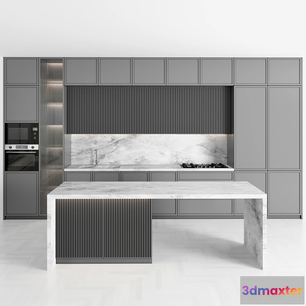 1425776 - Modern kitchen with Island 3D Max
