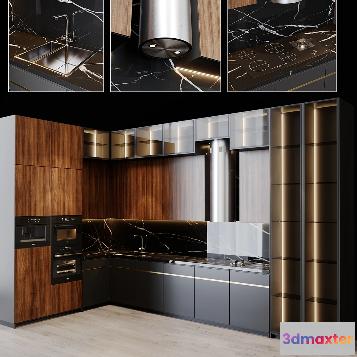1438728 - kitchen modern 15 3D Max