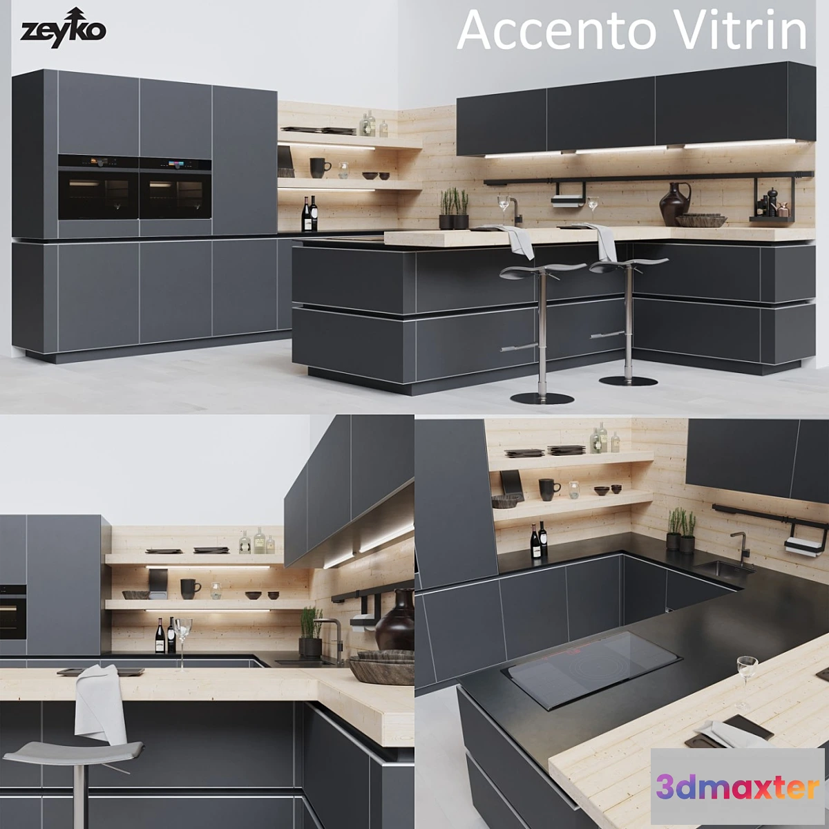 1438944 - Accento Vitrin Zeyko 3D Max