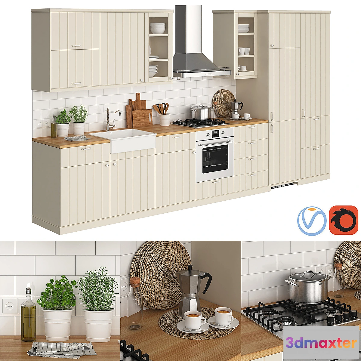 1440302 - Ikea Metod Hittarp 3D Max