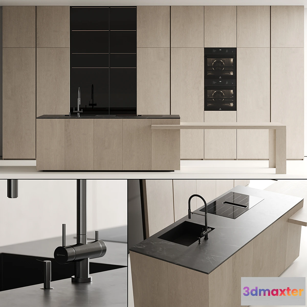 1444286 - Modern kitchen with island 14 3D Max