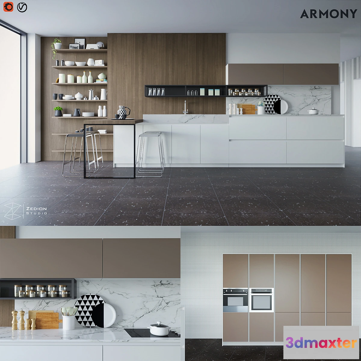 1450148 - Armony-T16 kitchen 3D Max