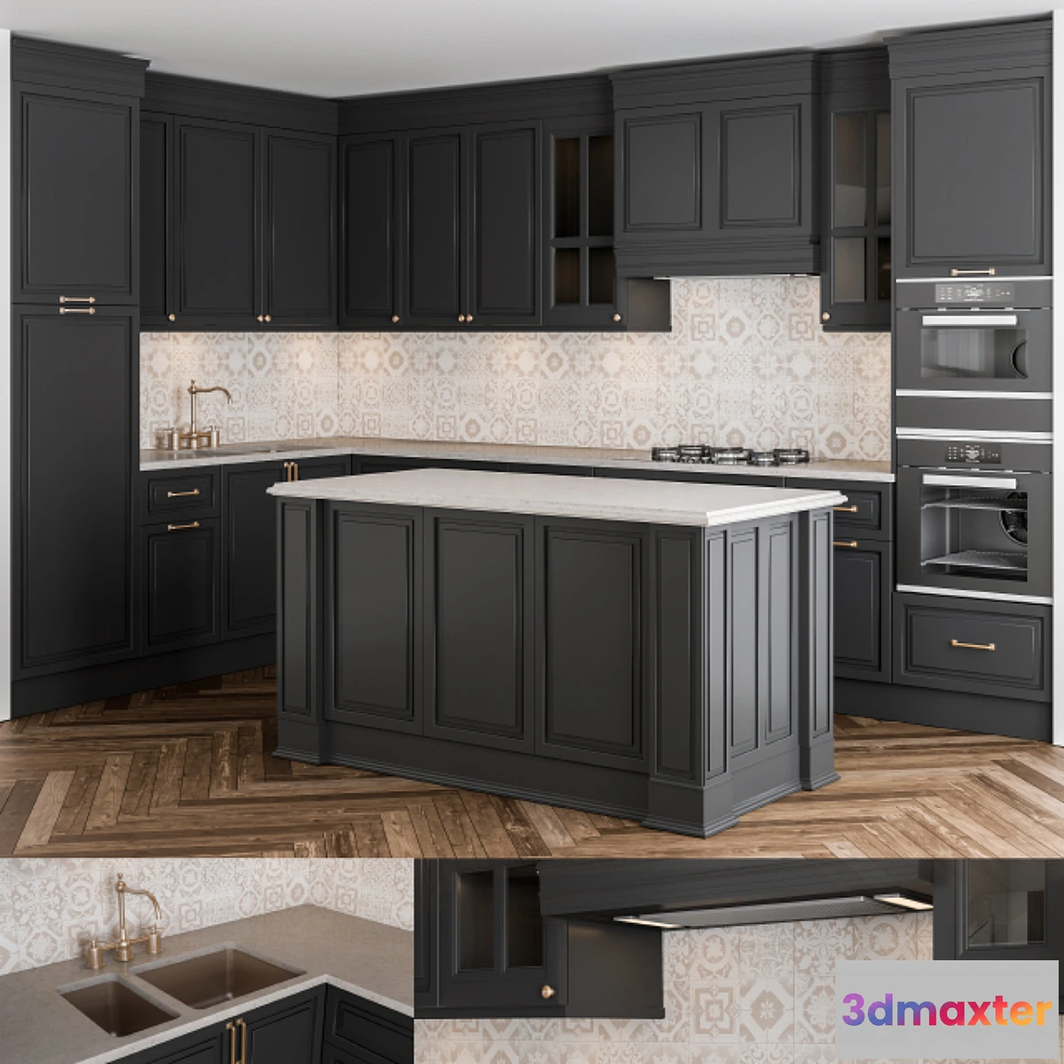 1454806 - Kitchen Neo Classic L 3D Max