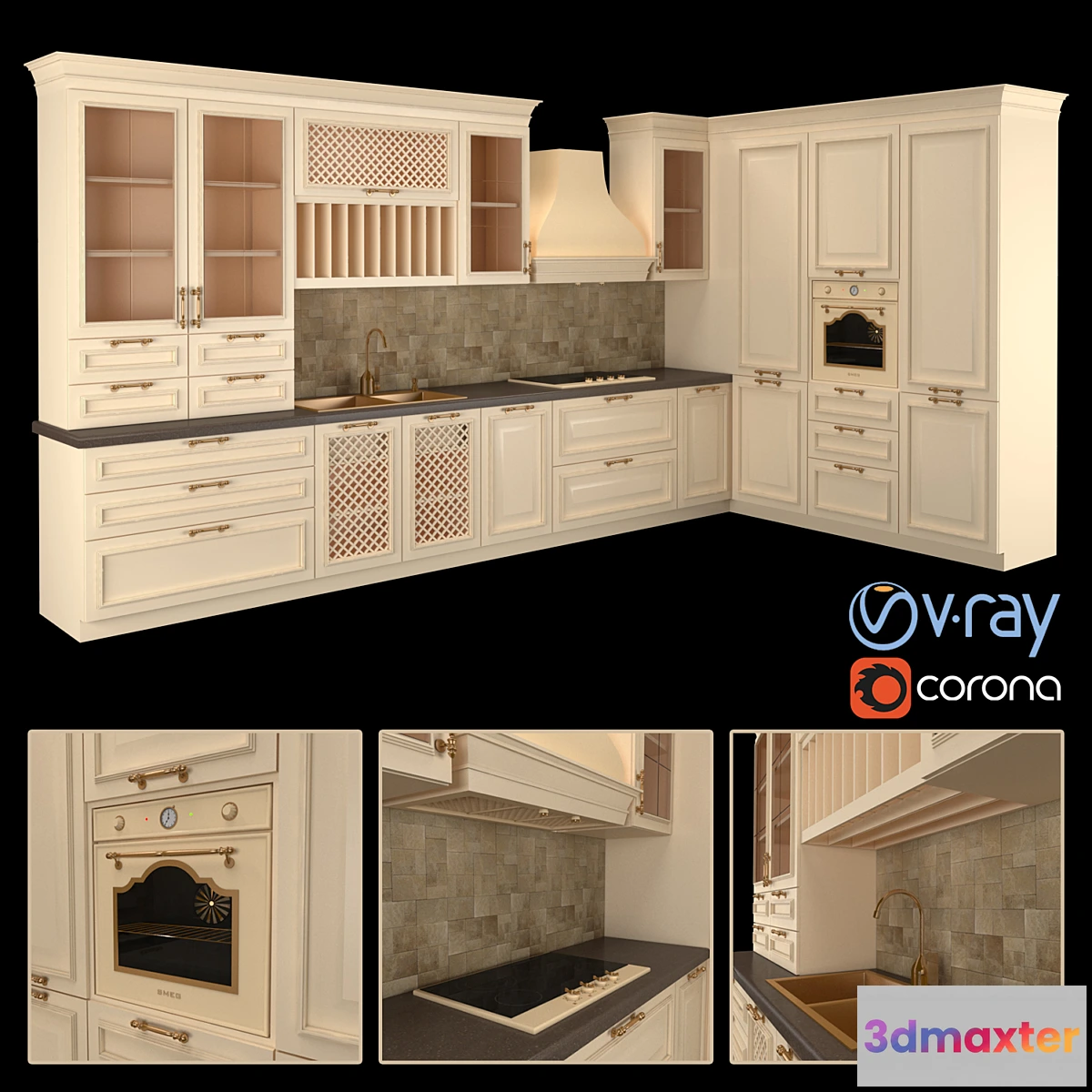 1458258 - Classic kitchen 3D Max