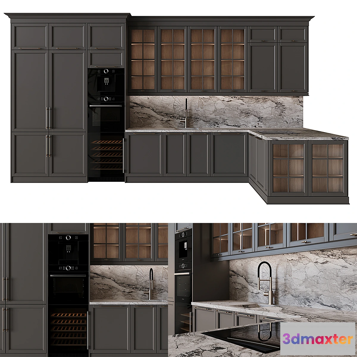 1459440 - Kitchen in neoclassical style 53 3D Max