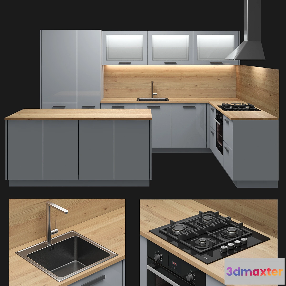 1463860 - Scandinavian kitchen 3D Max