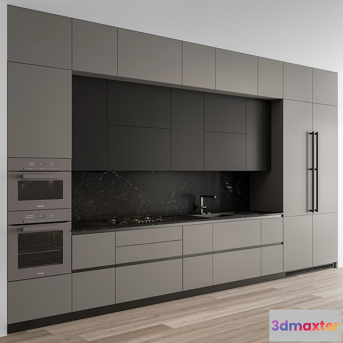 1467664 - Kitchen Modern - Gray and Black 112 3D Max
