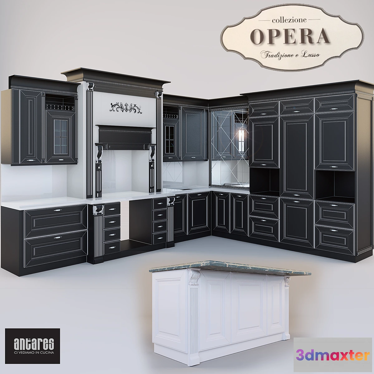 1472718 - kitchen Antares model Opera 3D Max