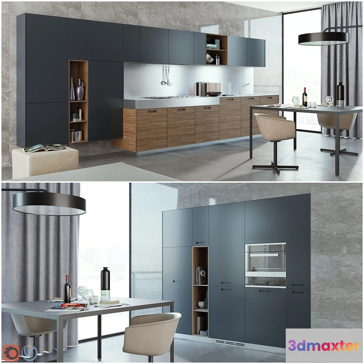 1476264 - Kitchen Poliform Kyton Varenna 3D Max