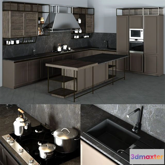 1540117 - Frame Snaidero Kitchen Furniture 3D Max