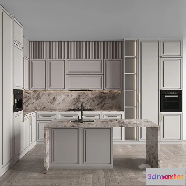 1542925 - Kitchen Neoclassic 138 (Corner Kitchen) 3D Max