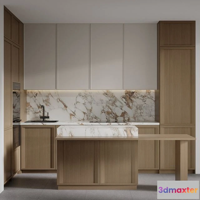 1542931 - Kitchen with built-in MIELE appliances 3D Max