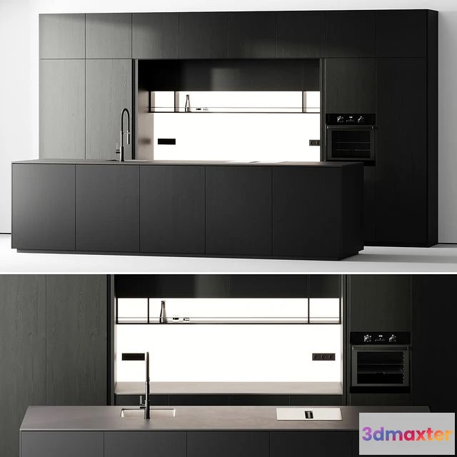 1545974 - Kitchen Black Vol1 3D Max