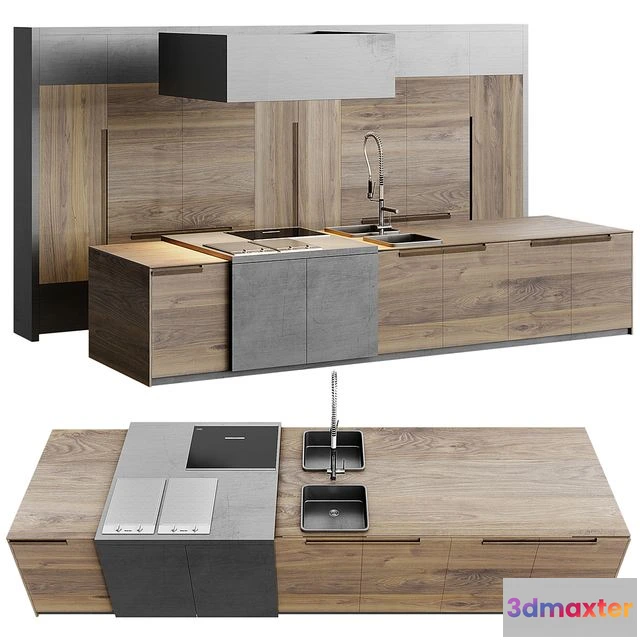 1550481 - AVE Toncelli Essence Kitchen & Miele 3D Max