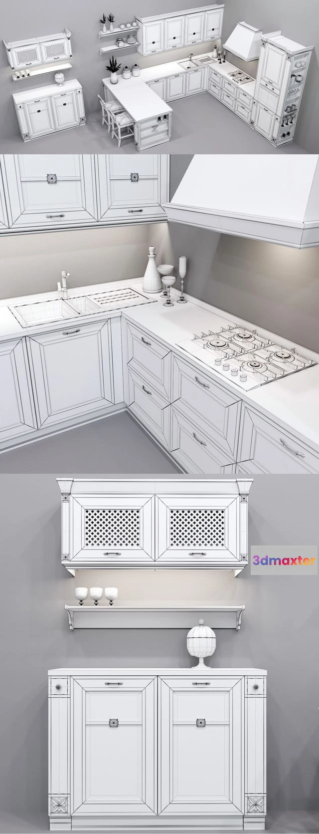 1551765 - Kitchen Beatrice from the company Yavid Provence 3D Max