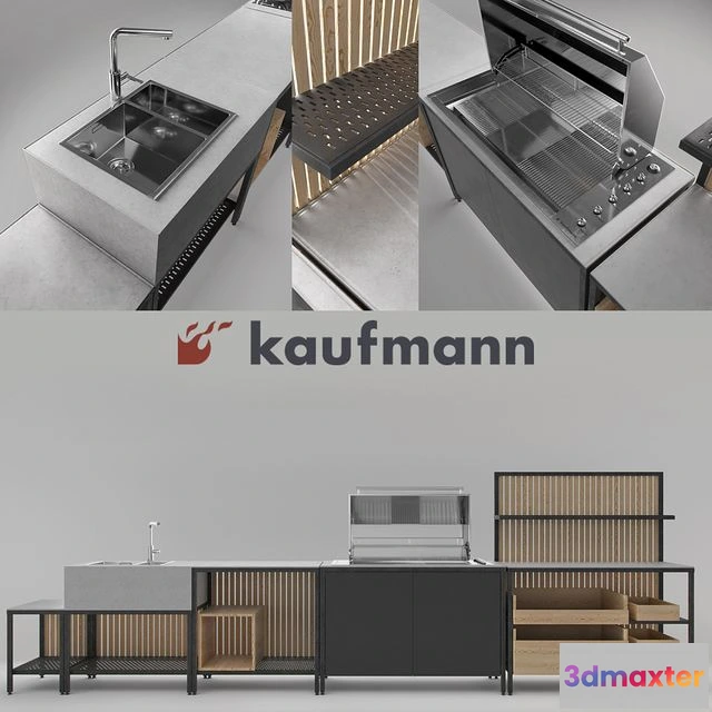 1559507 - Kaufmann Barbecue Kitchen block outdoor kitchen 3D Max