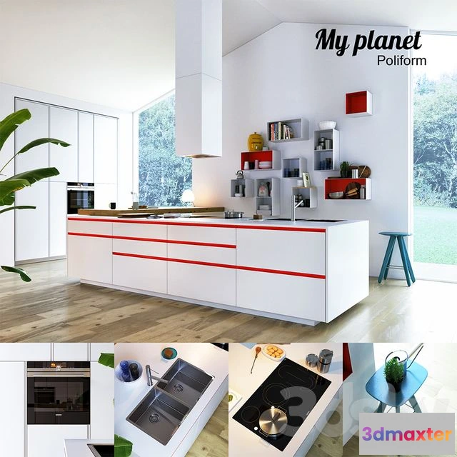 1559529 - Kitchen Poliform Varenna My Planet 3 3D Max