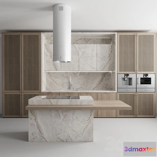 1559637 - Modern style kitchen with appliances and island №143 3D Max