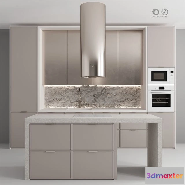 1569664 - Kitchen No. 108 Stone Beige 3D Max