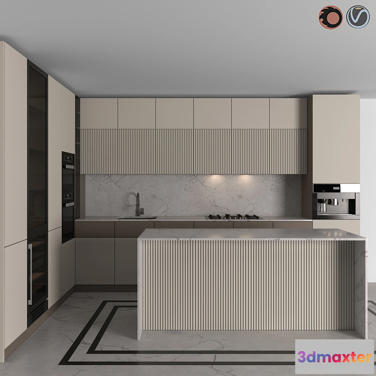 563953 - Kitchen Modern 06 (Corner Kitchen)
