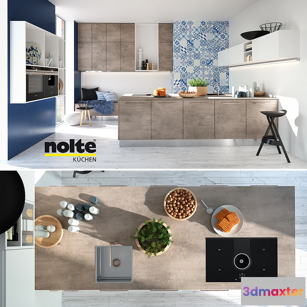 578264 - Kitchen NOLTE Stone (vray GGX corona PBR)