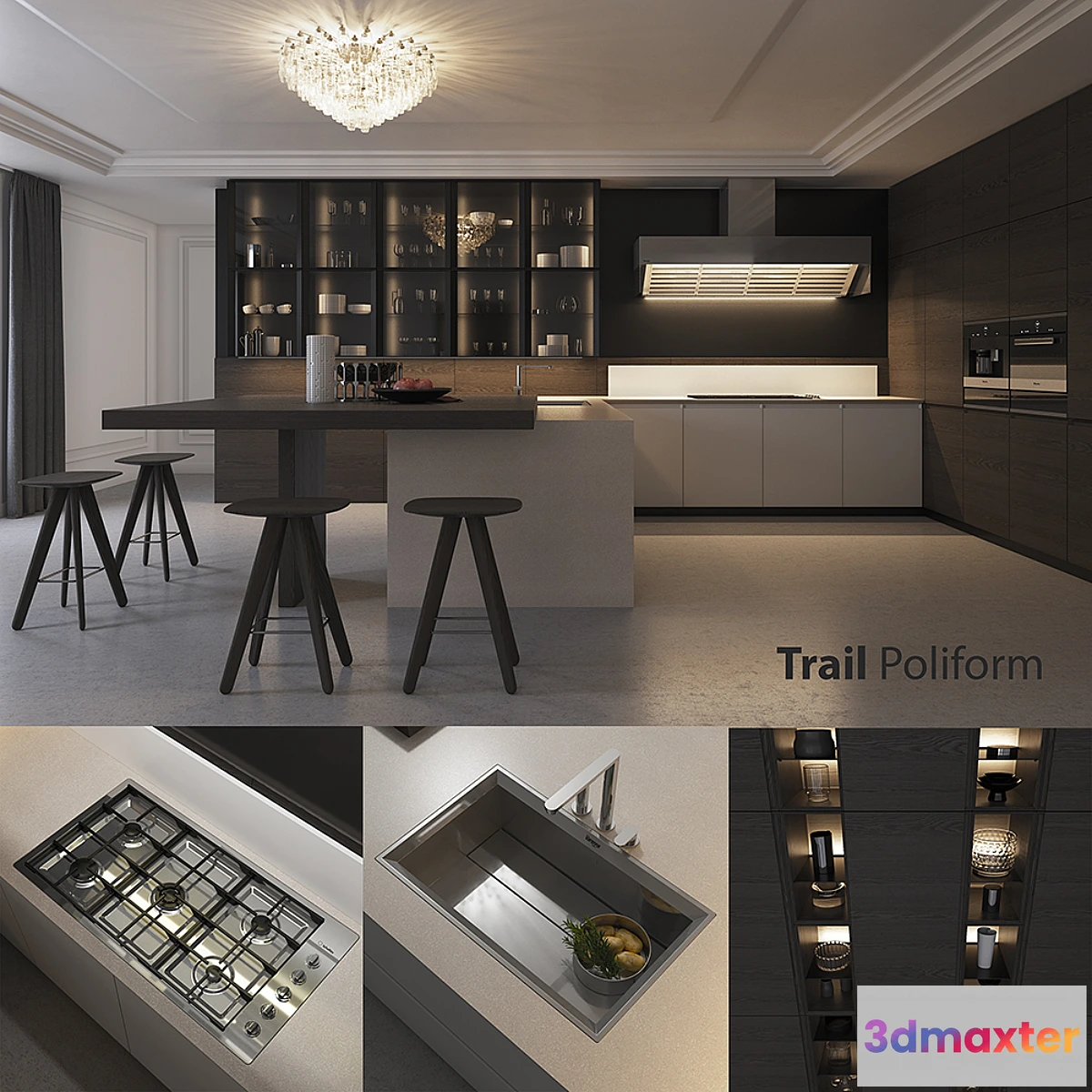 652645 - Kitchen Poliform Varenna Trail (vray corona) - No.2